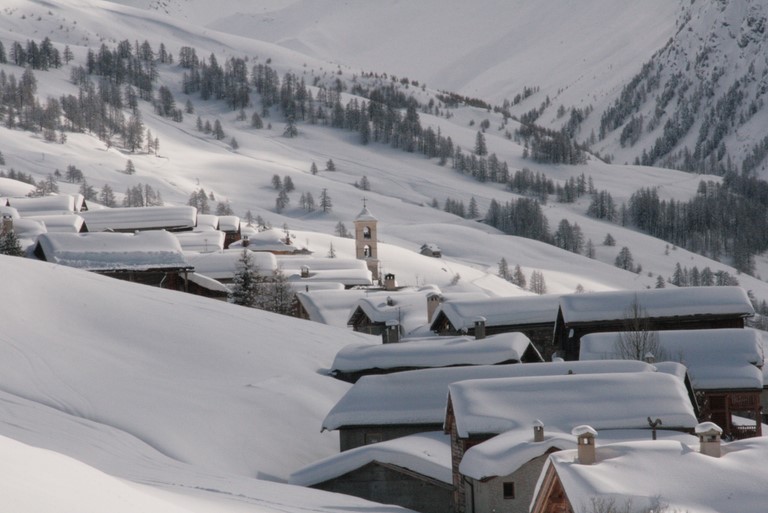 saint-véran sous la neige