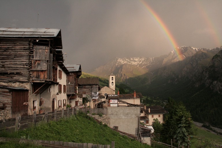 arc en ciel sur saint-véran